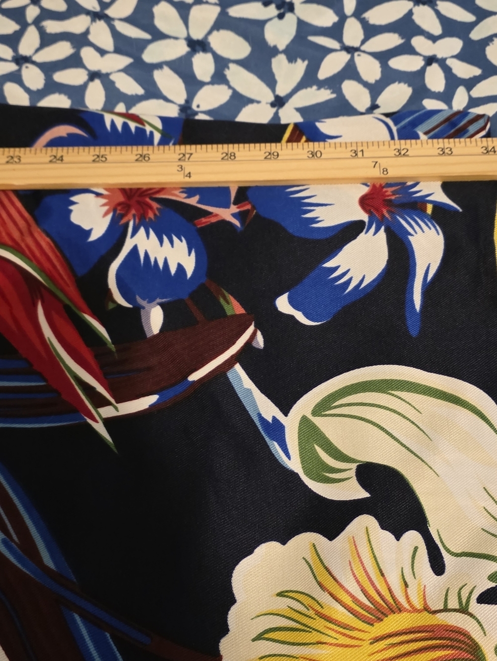 Max Studio Tropical Caftan Kimono Cover Up Floral Birds Resortwear Beach - Picture 9 of 16